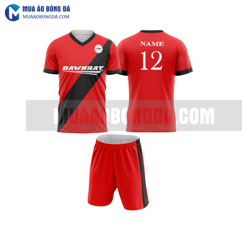 Áo bóng đá màu đỏ thiết kế đẹp tại sơn la MABD25