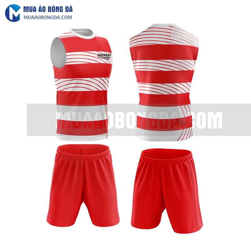 Áo bóng đá màu đỏ thiết kế đẹp tại vĩnh phúc MABD38